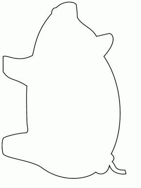 Simple-shapes # Pig Coloring Pages Pig Applique Pattern, Pig Template Free Printable, Animal Patterns Free Templates, Animal Templates Printable Free, Felt Animal Patterns Free Printables, Pig Template, Printable Animal Pictures, Pig Outline, Pig Printable