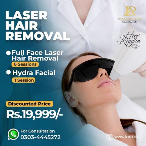 8 Days Left, Heer Ranjha, Face Laser, Beauty Salon Posters, Video Marketing Strategies, Hydra Facial, Cosmetic Clinic, Facial Aesthetics, Infographic Design Template