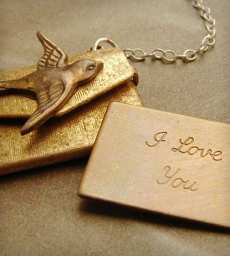 vitamin A capsule with heart inside? Bird Locket, Envelope Necklace, Tiny Envelopes, Valentine Jewelry, Valentines Necklace, Valentines Jewelry, Love Letter, Love Necklace, Locket Necklace