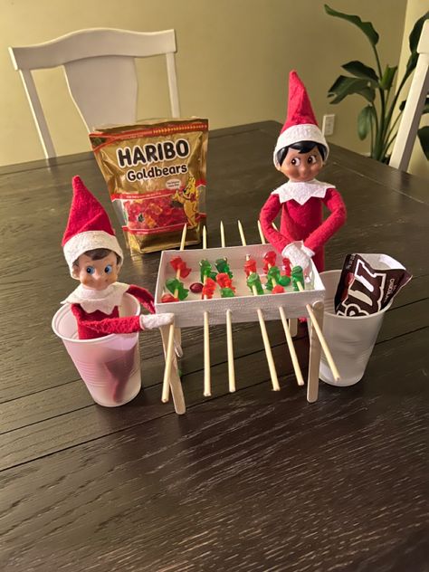 Elf Foosball, Football Elf On The Shelf, Football Table, Foosball Table, Foosball, Elf Ideas, On The Shelf, Elf On The Shelf, Christmas Ideas