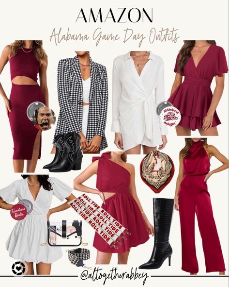 University of Alabama Game Day Outfits from Amazon ♥️ #amazonfashion #amazonfinds #amazongameday #gamedayoutfits #collegegameday #looksforless #LTKStyleTip #universityofalabama Follow my shop @altogetherabbey on the @shop.LTK app to shop this post and get my exclusive app-only content! #liketkit #LTKBacktoSchool #LTKU #LTKSeasonal @shop.ltk https://liketk.it/4huxC Alabama Game Day Outfit Mom, Alabama Outfits For Women, University Of Alabama Game Day Outfits, Bama Game Day Outfit, Alabama Game Day Outfit, Jean Knee High Boots, Alabama Gameday Outfit, Alabama Game Day, Closet Revamp