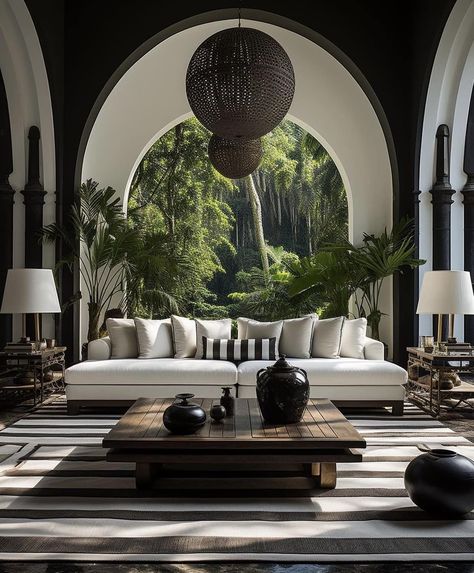 Hawaiian Interior Design, China House, African Interior Design, African Interior, House Shop, Vintage Tableware, Black And White Decor, French Garden, White Decor