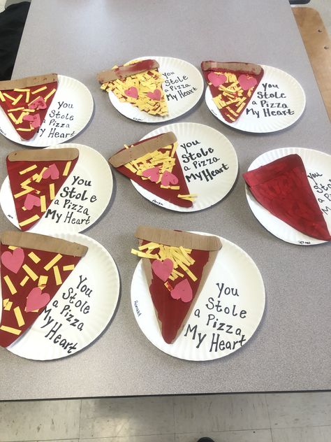 Valentines Day Crafts Eyfs, Crafts For February For Kids, Heart Crafts Kindergarten, Valentines Childrens Crafts, Valentine Day Craft Ideas For Preschool, V Day Activities For Kids, You Have A Pizza My Heart Craft, Valentine’s Day Party Toddlers, Valentines Day Pre K Crafts