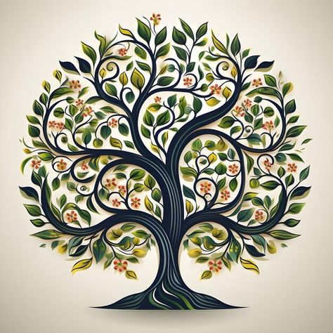 Photo beautiful tree of life digital art... | Premium Photo #Freepik #photo