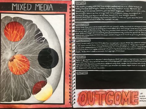 Mixed media experiment gcse art sketchbook Art Media Experiments, Experiments Gcse Art, Different Media Art Gcse, Media Experiments Art, Gcse Art Media Experiments, Art Experiments Gcse, Mixed Media Art Gcse, Food Art Gcse, Fragmentation Art