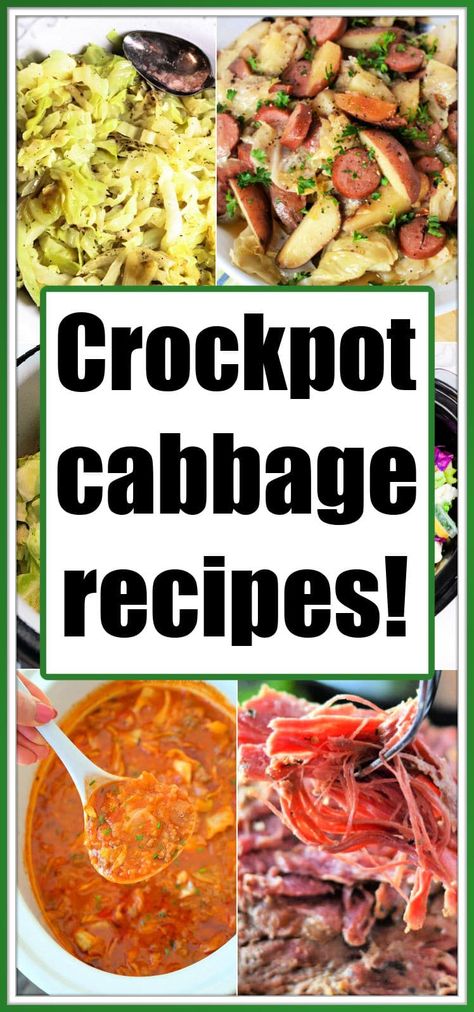 Simple Crockpot Cabbage Recipes Crockpot Recipes With Cabbage, Crock Pot Cabbage Recipes, Cabbage Slow Cooker Recipes, Cabbage Casserole Crockpot, Cabbage Crockpot Recipes, Slow Cooker Cabbage Recipes, Cabbage Recipes Crockpot, Cabbage In Crockpot, Crockpot Cabbage Soup