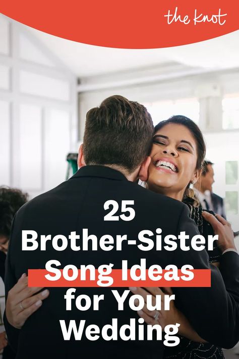 If you're planning a special dance with your sibling, add these to your playlist. Songs To Post Your Brother With, Songs To Post Your Siblings To, Sister Brother Dance At Wedding, Brother And Sister Dance Songs Weddings, Sibling Songs, Brother Sister Dance Wedding Songs, Brother Sister Wedding Dance Songs, Brother And Sister Songs, Wedding Entrance Songs