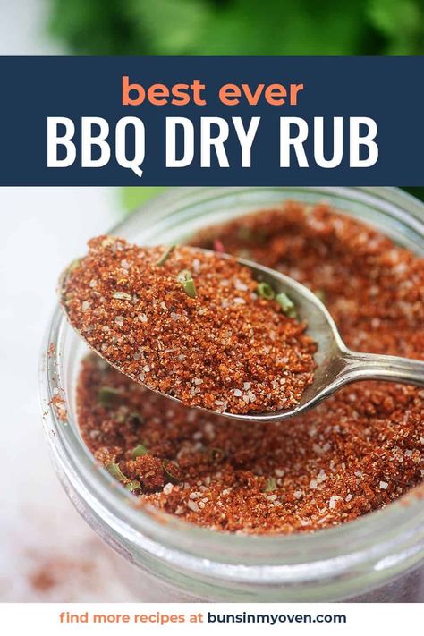 Homemade BBQ Dry Rub Recipe | Buns In My Oven Barbecue Dry Rub, Seasoning Chicken, Dry Rub For Chicken, Gallbladder Diet, Spice Rubs, Bbq Dry Rub, Dry Rub Recipes, Dry Rubs, Spice Mix Recipes