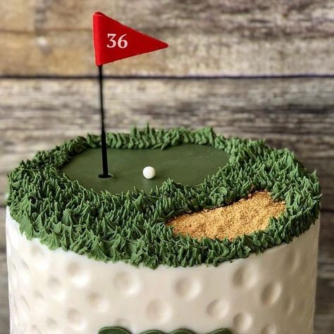 Cool Cakes For Men Birthdays, Simple Golf Cake Ideas, Golf Cakes For Men Birthdays Easy, Golf Cake Balls, Golf Birthday Cake Ideas, Golf Inspired Cakes, Golf Birthday Cupcakes, Golf Grooms Cake Wedding, Golf Baby Shower Cake