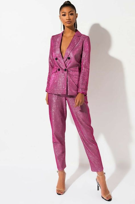 Sparkle Blazer, Glitter Blazer, Wedding Cocktail Party, Set Plus Size, Pink Suit, Wedding Cocktail, Blazer Set, Pant Suit, Sweaters And Jeans