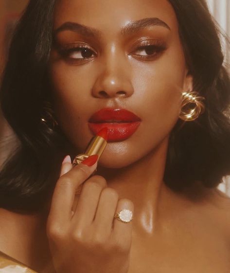 Mansion Party, Red Lipstick Makeup, Badass Aesthetic, Glam Photoshoot, Party Music, Black Femininity, Photoshoot Themes, Video Ideas, Photoshoot Concept