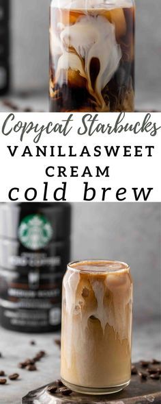 Diy Iced Coffee Recipes, Starbucks Vanilla Sweet Cream, Starbucks Sweet Cream, Vanilla Sweet Cream Cold Brew, Diy Iced Coffee, Sweet Cream Cold Brew, Vanilla Sweet Cream, Lifestyle Of A Foodie, Cold Brew Coffee Recipe