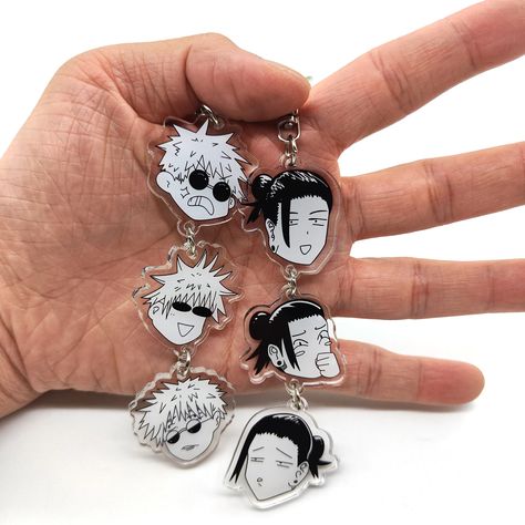 Anime Keychain Man Key Chain for Women Accessories Cute Bag Pendant Key Ring Acrylic Cartoon for Anime Jujutsu Kaisen, Friends Gifts, Accessories Cute, Chain For Women, Cute Bag, Jujutsu Kaisen, Key Ring, Key Rings, Jujutsu