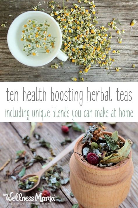 Herbal Tea Recipes, Tea Blends Recipes, Herbal Tea Garden, Herbal Tea Benefits, Medicinal Tea, Healing Tea, Wellness Mama, Plain Water, Homemade Tea