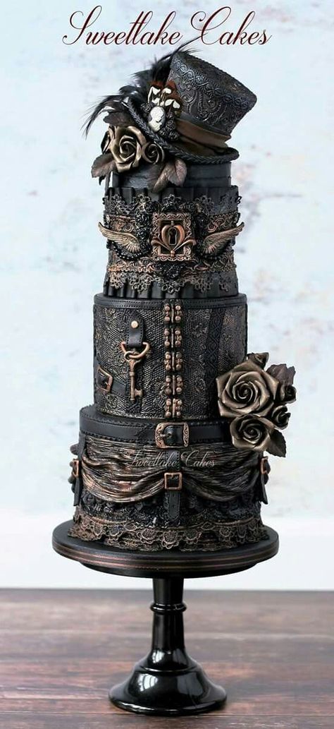 Steampunk Cakes, Gothic Cakes, Steampunk Wedding Cake, Spectacular Cakes, Gothic Wedding Cake, Crazy Wedding Cakes, Gothic Cake, Professional Cakes, Beautiful Baking