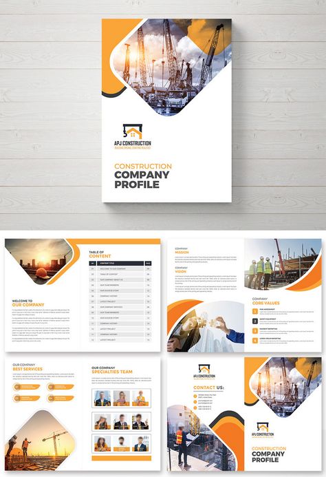 Construction Company Profile Brochure Design Template#pikbest##Templates Construction Company Profile Template, Construction Company Profile Design, Construction Company Profile, Construction Brochure, Company Brochure Design, Company Profile Design Templates, Company Profile Presentation, Company Profile Brochure, Brochure Design Layout