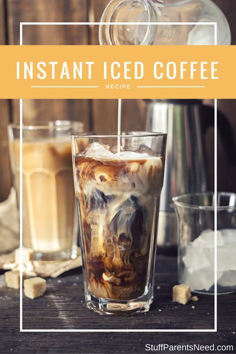 Diy Cold Coffee Recipes, Iced Coffee Recipe Instant, How To Make Iced Coffee At Home With Instant Coffee, Frozen Coffee Recipe Easy, Iced Coffee Instant Coffee, Instant Iced Coffee Recipe Easy, Easy Iced Coffee Recipe 3 Ingredients, Iced Instant Coffee Recipe, Diy Iced Coffee Easy