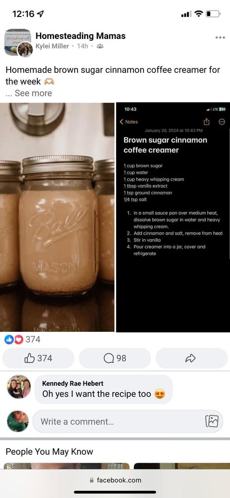 Brown Sugar Creamer Recipe, Heavy Cream Coffee Creamer, Home Made Creamer For Coffee, Heavy Whipping Cream Coffee Creamer, Homemade Coffee Creamer With Heavy Cream, Coffee Syrup Flavor Combinations, Brown Sugar Coffee Creamer, Brown Sugar Creamer, Diy Coffee Creamer