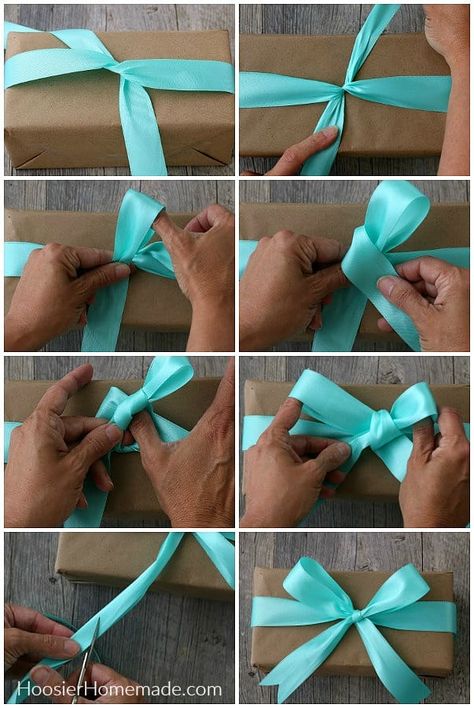 How To Tie A Bow Step By Step, How To Tie A Bow On A Gift, Tie Ribbon On Gift, How To Tie A Bow With Ribbon For A Gift, Tie A Gift Bow, How To Tie A Bow, How To Make A Bow, Bows For Presents, Professional Gift Ideas