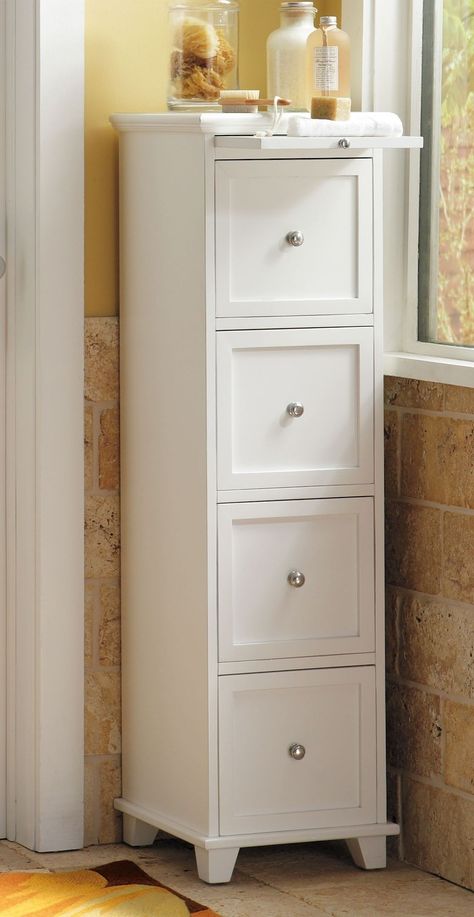 Tall Narrow Storage Cabinets - Ideas on Foter Tall Narrow Dresser, Tall Cabinet With Doors, Tall Narrow Storage Cabinet, Narrow Wardrobe, Small Space Storage Bedroom, Narrow Bathroom Cabinet, Narrow Bathroom Storage, Bathroom Chest, Narrow Chest Of Drawers