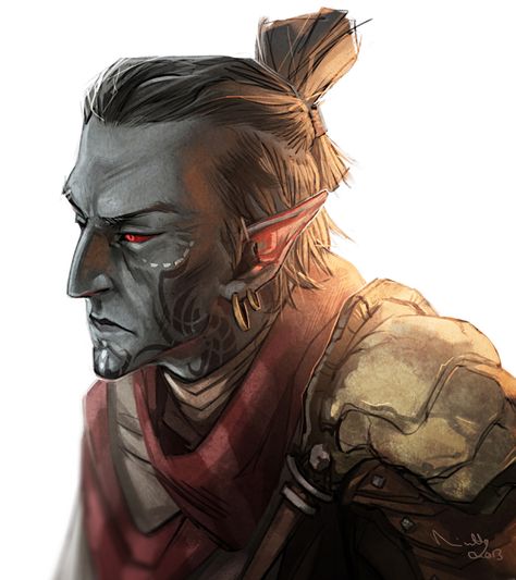 Morrowind Dunmer by TheMinttu Elder Scrolls Morrowind, Drow Male, Skyrim Art, Elder Scrolls Art, Heroic Fantasy, Fantasy Portraits, Fantasy Races, The Elder Scrolls, Dark Elf