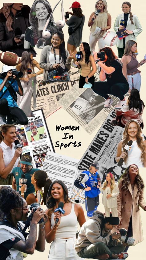 #womeninsports #women #sports #hockey #football #baseball #F1 #dreamjob Sport Management Career, Sports Videography, Football Marketing, Type B Personality, Journalism Major, Female News Anchors, Journalism Career, Women In Sports, My Future Job