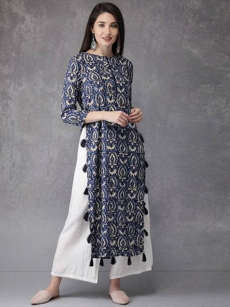 Kalamkari Kurti, Kalamkari Kurta, Kurti Patterns, Kurti Designs Latest, Long Kurti Designs, A Line Kurta, Indian Wedding Wear, Kurta Designs Women, Straight Kurta