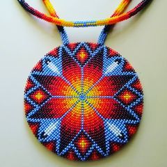 Bead Medallion, Beaded Medallion, Spiders Web, Beaded Hat Bands, Native American Beadwork Patterns, Native Beading, Beaded Moccasins, Native Beading Patterns, Beadwork Designs