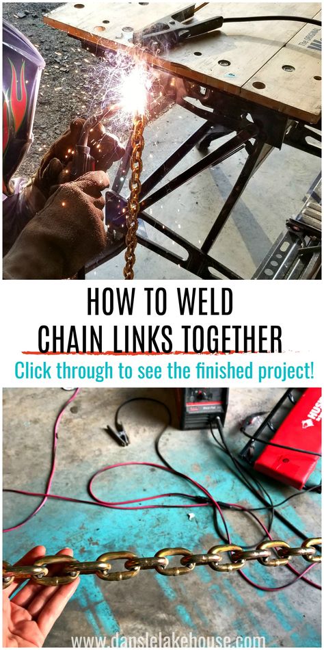 How to weld chain links together Diy Welder, Diy Live Edge, Cool Welding Projects, Welded Metal Projects, Metal Welding Art, Welding Technology, Welding Art Projects, Welding And Fabrication, Diy Welding