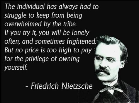 Nietzsche quote on the struggle of the individual against the demand of society for conformity Bioshock Characters, Quotes Literature, Nietzsche Quotes, Spiritual Psychology, Gratitude Challenge, Judi Dench, Women Ideas, Philosophical Quotes, Inspirational Artwork