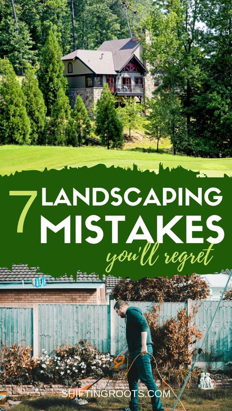 Want a low maintenance backyard?  then you'll want to avoid these 7 deadly landscaping sins when designing your flowerbeds, gardens and other plants around your home. #landscaping #lowmaintenance Low Maintenance Backyard, Design Backyard, Plans Architecture, Low Maintenance Landscaping, Large Backyard, Low Maintenance Garden, Outdoor Gardens Design, Landscaping Tips, Backyard Makeover