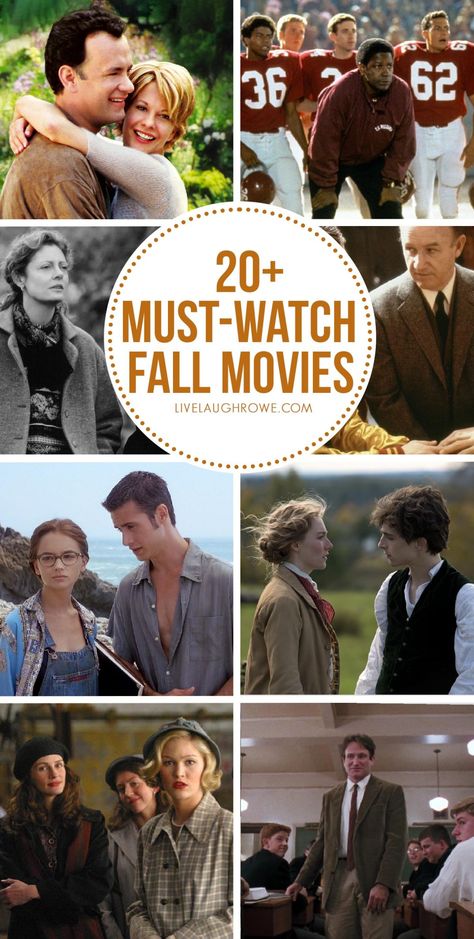 Take a look at some of these favorite must-watch fall movies that are sure to provide a cinematic feast for the senses. Fall Shows And Movies To Watch, Best Movies To Watch In The Fall, Fall Movies To Watch On Disney Plus, Fall Movies On Amazon Prime, Fall Must Watch Movies, Best Old Movies List, Movie Lists To Watch, Movies That Feel Like Fall, Cozy Movies To Watch This Fall