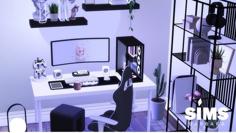 SIMS 4 - New Room - Clean Game Set Up | Patreon Game Room Sims 4 Cc, Sims4 Gaming Cc, Sims 4 Computer Cc Functional, Sims 4 Cc Streaming Setup, Sims 4 Cc Male Room, Ts4 Electronics Cc, Gaming Set Up Sims 4 Cc, Sims 4 Cc Gamer Decor, Sims 4 Game Room Cc