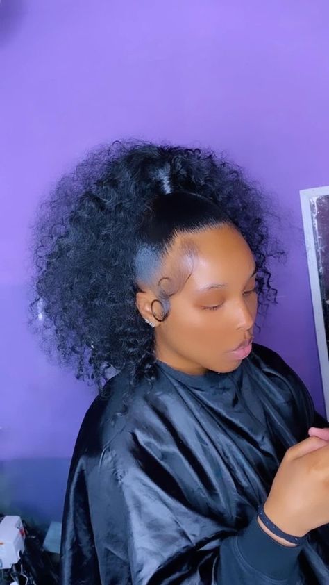 Low Pony Hairstyles, High Curly Ponytail, Hair Expo, Pony Hairstyles, High Ponytail Hairstyles, Weave Ponytail Hairstyles, Sleek Ponytail Hairstyles, Birthday Hairstyles, Black Ponytail Hairstyles