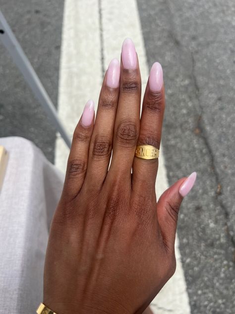 Black women, DND flower girl, almond shape nails, classy nails, neutral nails. Pink Almond Nails Black Women, Nails Dnd Colors, Pink Nails Black Women, Neutral Nails Almond Shape, Pink Neutral Nails, Almond Nails Black Women, Neutral Nails Almond, Almond Nails Black, Dnd Colors