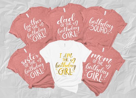 Family Birthday Girl Shirts, Birthday Party Shirts, Custom Birthday Shirts, Birthday Group Shirts, Birthday Crew Shirts, Birthday Squad - Etsy Ireland Birthday Crew Shirts, Birthday Group Shirts, Birthday Party Shirts, Deer Shirt, Custom Birthday Shirts, Girls Sister, Girl Shirts, Birthday Party Planning, Family Birthday