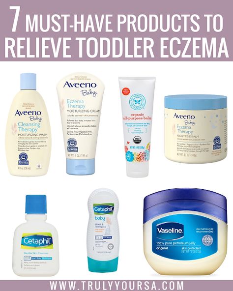 7 Must-Have Products to Relieve Toddler Eczema - Truly Yours, A. Postpartum Care Kit, Newborn Schedule, Gentle Skin Cleanser, Dry Skin Remedies, Postpartum Care, Baby Skin Care, Skin Cleanser Products, Skin Care Treatments, Moisturizer Cream