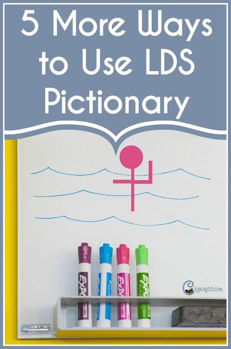 I love these ideas! 5 more ways to use LDS Pictionary cards- definitely doing these. #Mormon #LDS #LDSprimary Lds Pictionary Words, Lds Pictionary, Activity Days Lds, Lds Primary Games, Primary Activity Ideas, Seminary Games, Lds Activities, Pictionary Words, Lds Apostles