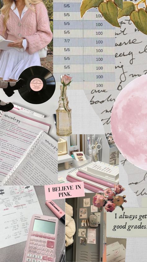 romanizing school <3 #collage #aesthetic #moodboard #vintage #school#xoxo #coqutte Romanizing School, I Believe In Pink, Aesthetic Moodboard, Unusual Words, Vintage School, School Motivation, School Life, Good Grades, Study Motivation