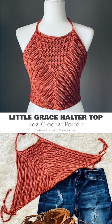 15 The Best Crochet Halter Tops Free Crochet Patterns. Top Free Crochet Halter Top Patterns Crochet Halter Tops Free, Débardeurs Au Crochet, Crochet Halter Top Pattern, Halter Top Pattern, شال كروشيه, Poncho Crochet, Crochet Crop Top Pattern, Mode Crochet, Crochet Ladies Tops