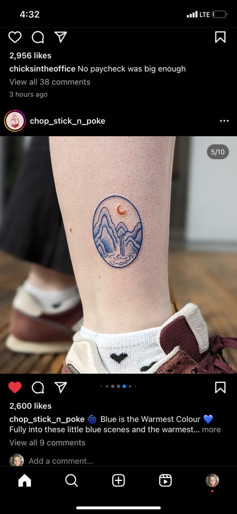 Stick And Poke Tattoo Color, Stick And Poke Tattoo, Blue Is The Warmest Colour, Stick N Poke, Tattoo Color, Stick N Poke Tattoo, Poke Tattoo, Stick And Poke, Color Tattoo