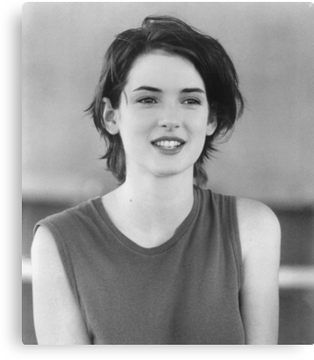 Winona Ryder Canvas Print Tomboy Haircut, Androgynous Hair, Tomboy Hairstyles, Short Grunge Hair, Hillary Duff, Shot Hair Styles, Winona Ryder, Scene Hair, 짧은 머리