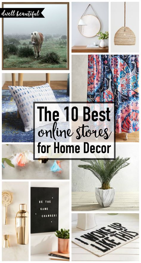 The 10 Best Online Stores for Home Decor  Check out these awesome shops, get online shopping perks, and check out some awesome must-have items for your home! Shopping New York, Film Decor, Boho Apartment, Home Decor Sites, Best Online Stores, Funky Home Decor, Bedroom Décor, Baby Shower Decor, Home Decor Online