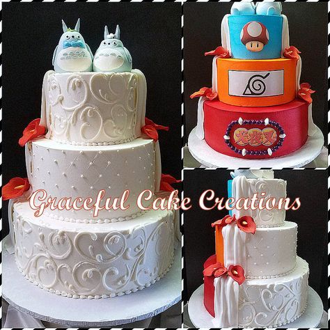 https://flic.kr/p/23ycDRx | Anime Themed Wedding Cake Anime Wedding Theme Ideas, Anime Inspired Wedding, One Piece Anime Themed Wedding, Naruto Wedding Theme, Anime Themed Wedding, Wedding Cakes Nerdy, Geek Wedding Cake, Wedding Journal Planner, Sailor Moon Wedding