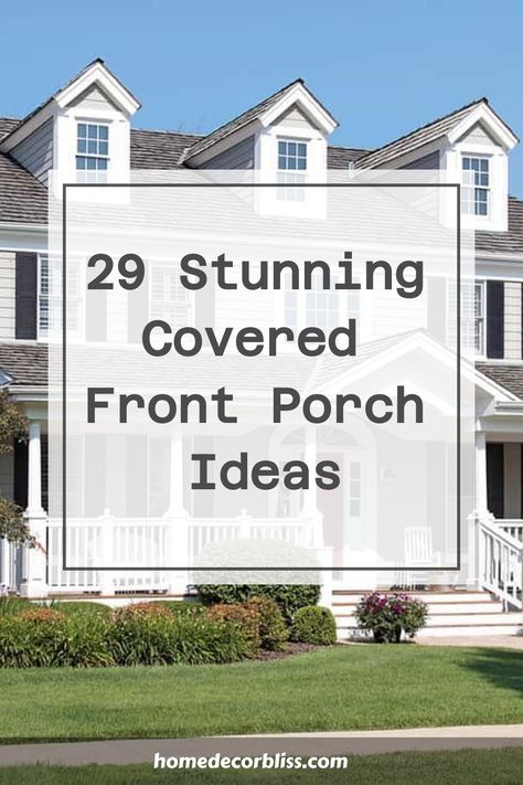 Discover 29 picturesque covered front porch ideas to elevate your home's curb appeal and create a welcoming entrance. From charming swing chairs to cozy outdoor rugs, find inspiration for transforming your outdoor space into a relaxing oasis. Whether you prefer a rustic farmhouse look or a modern aesthetic, these stunning porch designs will inspire you to upgrade your own entryway. Explore various styles, color schemes, and decor elements that will make your front porch the envy of the neighborhood. Covered Front Porch Ideas, Front Porch Chairs, Front Porch Pergola, Country Front Porches, Front Porch Remodel, Modern Front Porches, Craftsman Porch, Covered Front Porch, Front Porch Furniture