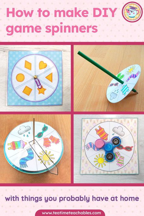 If you've ever wanted to add a fun and interactive element to your kids' games, then DIY game spinners are the perfect solution! They're easy to make, cost-effective, and a great way to keep children engaged. Let me show you how to create your own spinners with everyday items - click on the pin to read more! How To Make A Game Spinner, How To Make A Spinner, Board Game Spinner, Make Your Own Board Game, Game Spinner, Fun Activities For Preschoolers, Spinner Games, Nature Games, Spinners Diy