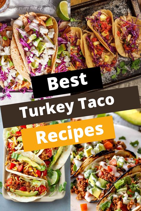 TOP 20 TURKEY TACO RECIPES FOR A FIESTA Turkey Taco Chili, Turkey Taco Skillet, Ground Turkey Taco Recipes, Best Baklava Recipe, Turkey Taco Soup, Turkey Tacos Recipes, Saltimbocca Recipe, Turkey Taco Salad, Tacos Recipes