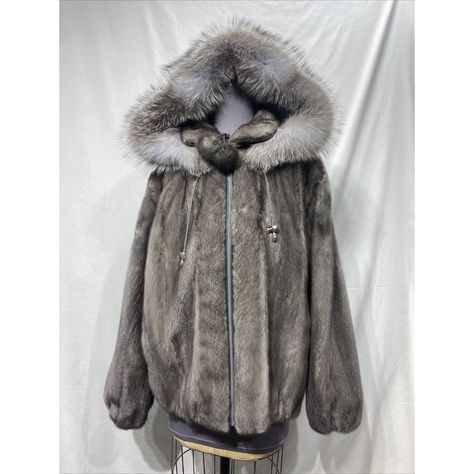 Blue Iris Mink Jacket W/ Detachable Hood (81212). Fur Sample Sale Size: 16/18 Women’s Or 40/42 Men’s Zipper Up Front, 2 Pockets Length: 28 Inch From The Base Of The Collar To The Bottom Of The Hem Bust: 53.5 Inch Measured From Far Left Side To Far Right Side Underneath Armpit From The Inside Arms: 31 Inch From The Inside Of The Collar To End Of The Sleeve Sweep: 54 Inch From The Side To Side Along The Bottom Artic Clothes, Deer Print Clothes, Arctic Clothing, Simple Hoodies, Le Grand Bleu, Mink Jacket, Fur Hood Jacket, Anti Fashion, Black Wool Blazer