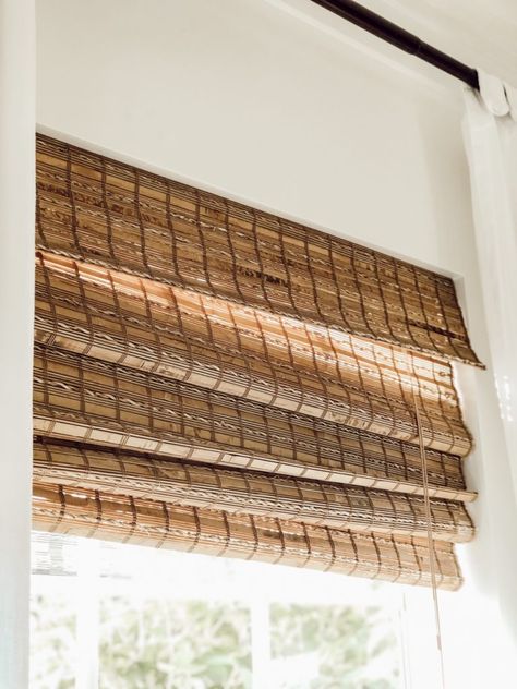 Blinds For Small Windows, Bamboo Blinds Kitchen, Rattan Blinds, Boho Window Treatments, Bamboo Window Shades, Bamboo Roller Shades, Woven Blinds, Nursery Window Treatments, Bamboo Roman Shades