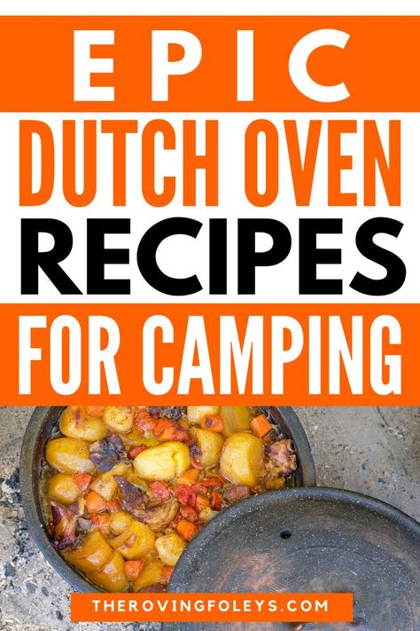 Campfire Dutch Oven Recipes, Easy Dutch Oven Recipes, Camping Dutch Oven, Dutch Oven Camping Recipes, Camp Meals, Camp Recipes, Best Dutch Oven, Camping Foods, Camping Desserts